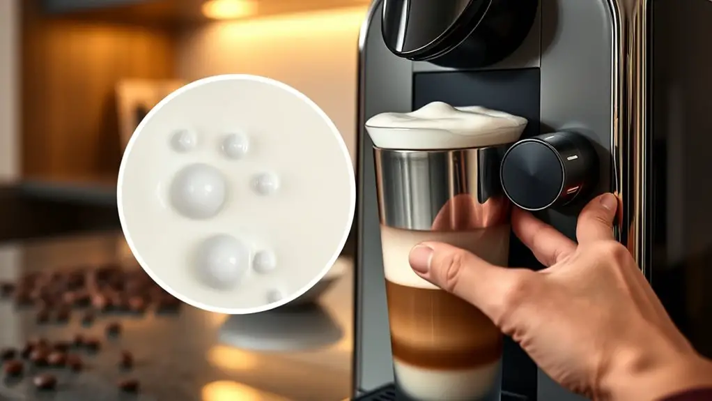 adjust nespresso frother settings