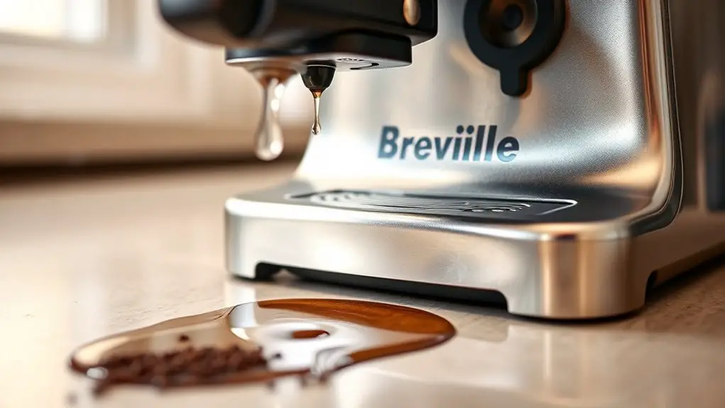 breville coffee maker leaking