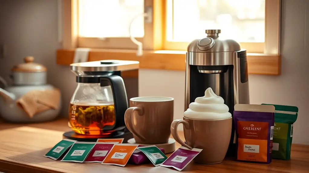 brew beverages using coffee maker