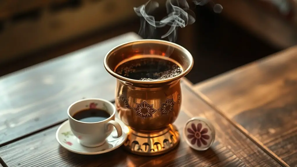 brew coffee in ibrik