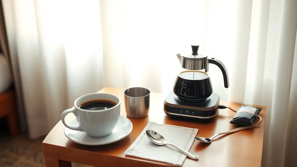 brew coffee using hot water