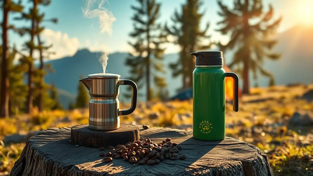 brewing coffee on trails