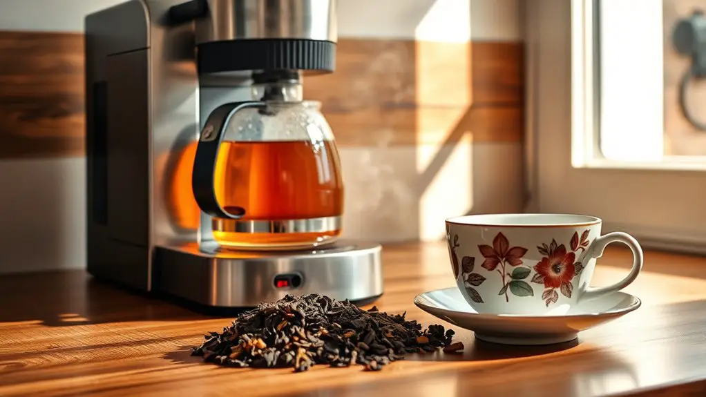 brewing tea with coffee maker