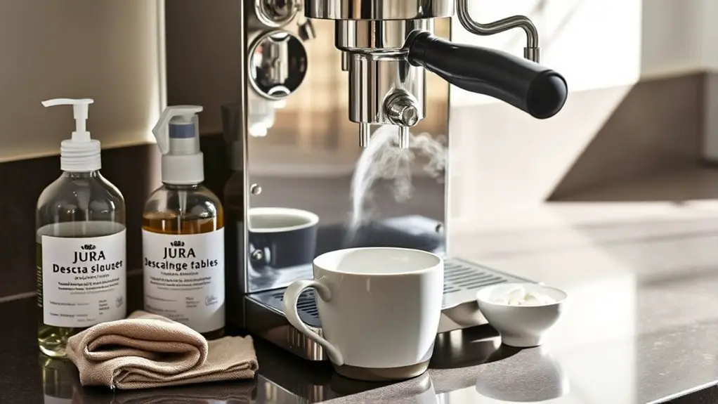 clean and descale jura machine