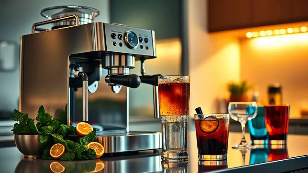 cocktails crafted using coffee machine