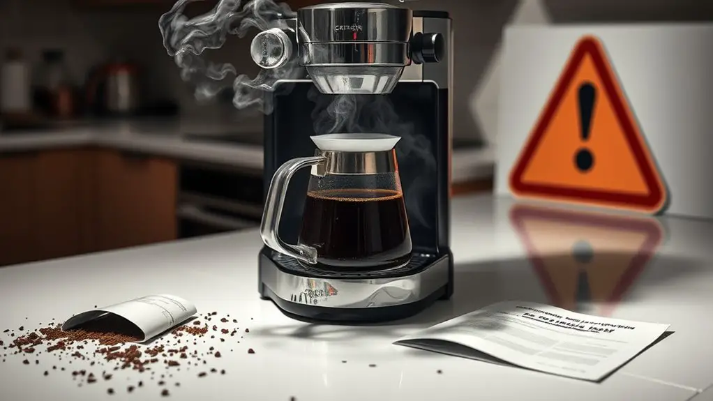 coffee maker explosion risk