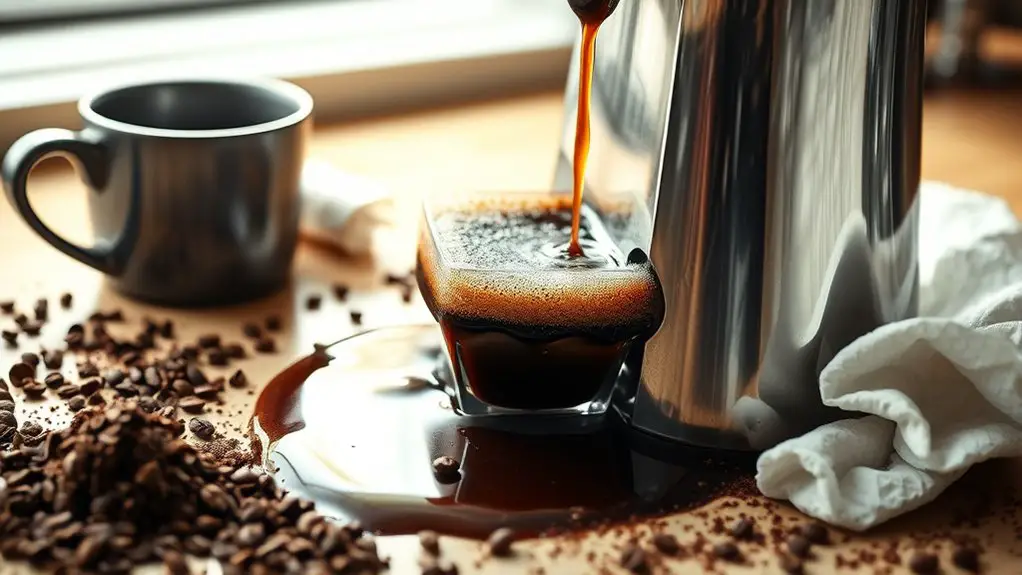 coffee maker overflowing issues