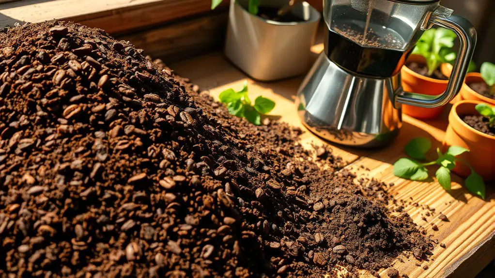 composting used coffee grounds