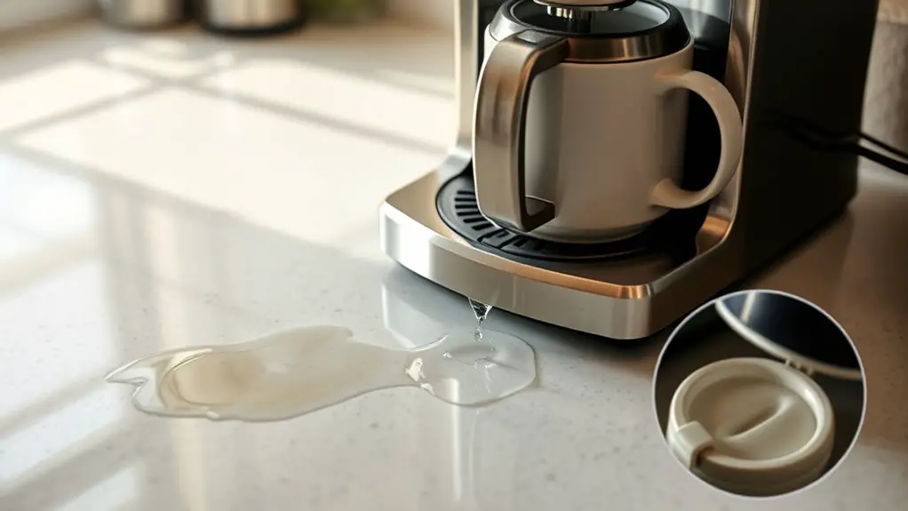 cuisinart coffee maker leaks