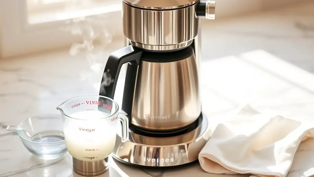 descale coffee maker regularly