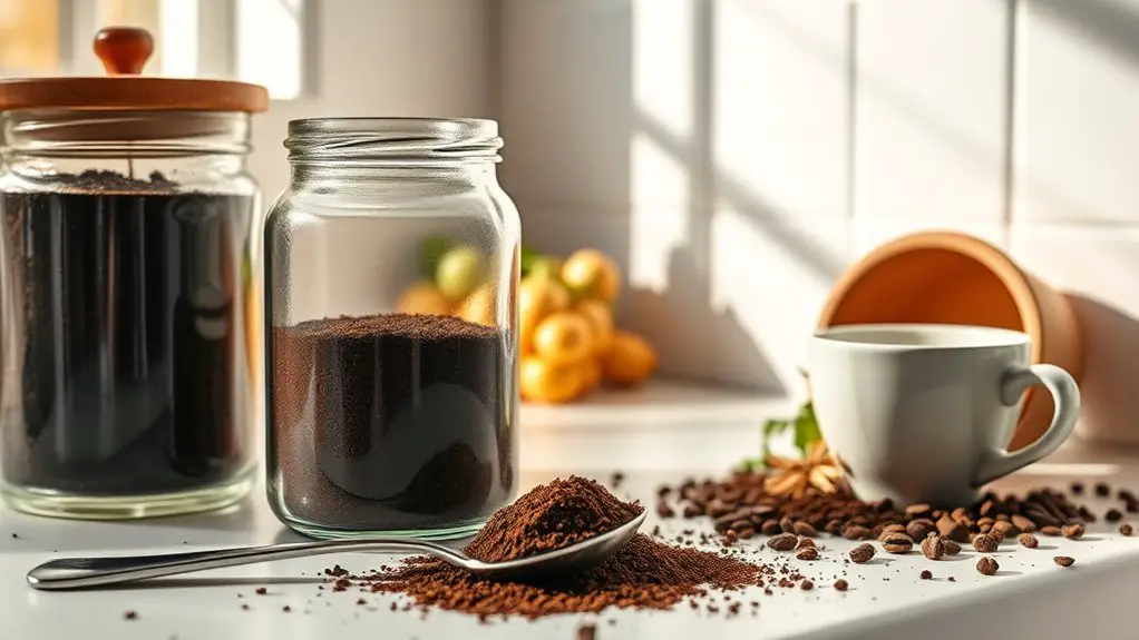 dispose of coffee grounds