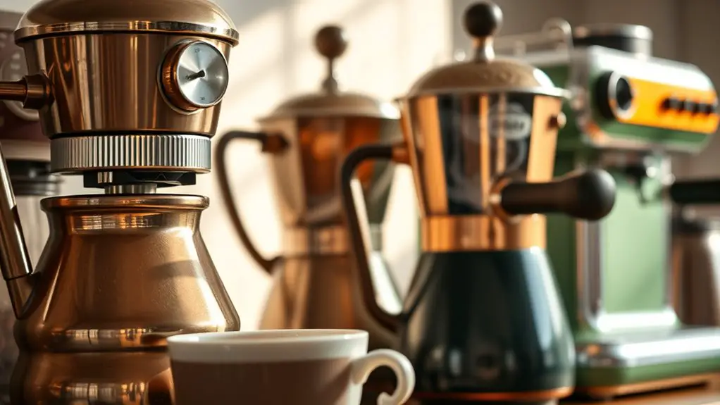 elegant retro coffee machines