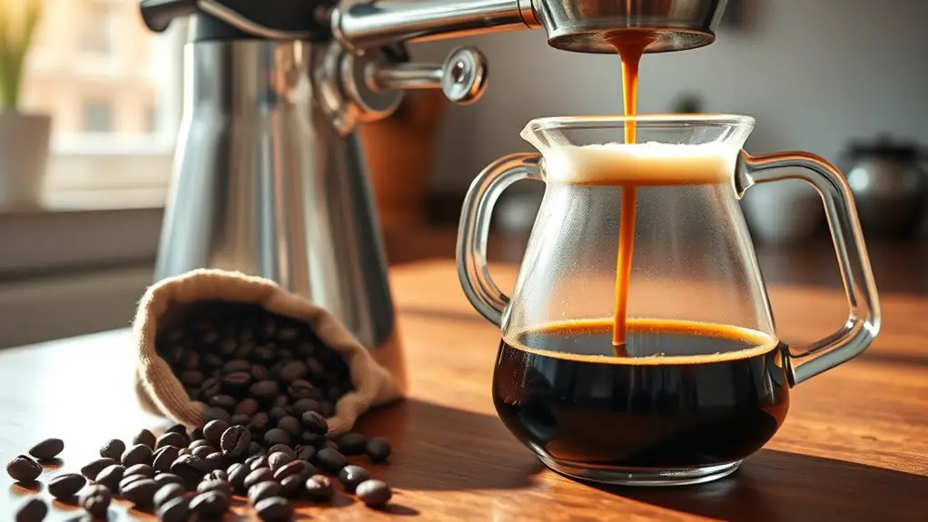 espresso beans in drip