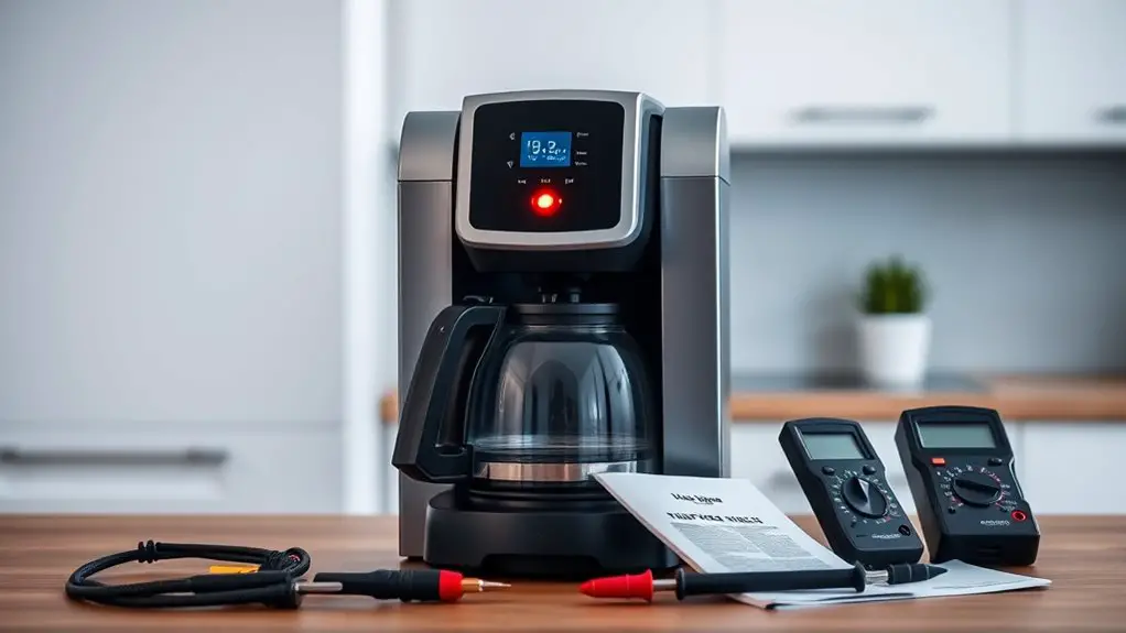 fix coffee maker heating