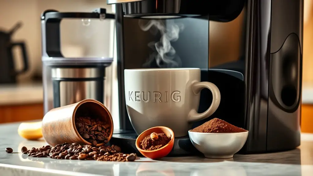 ground coffee in keurig
