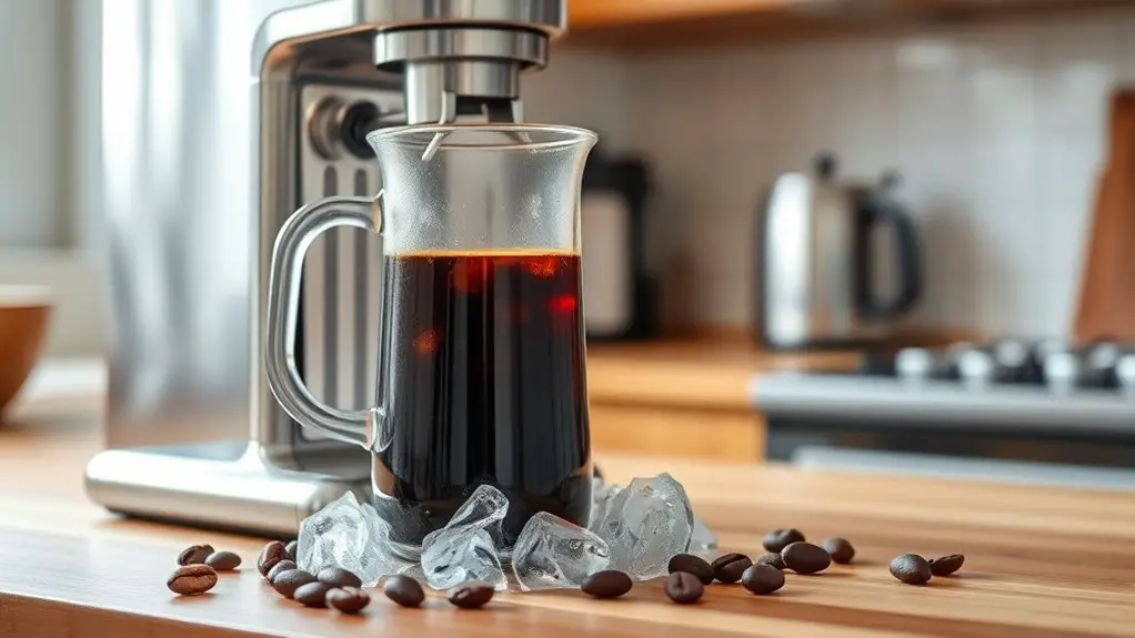 iced coffee with coffee maker