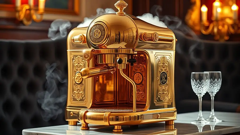 luxury gold coffee machines