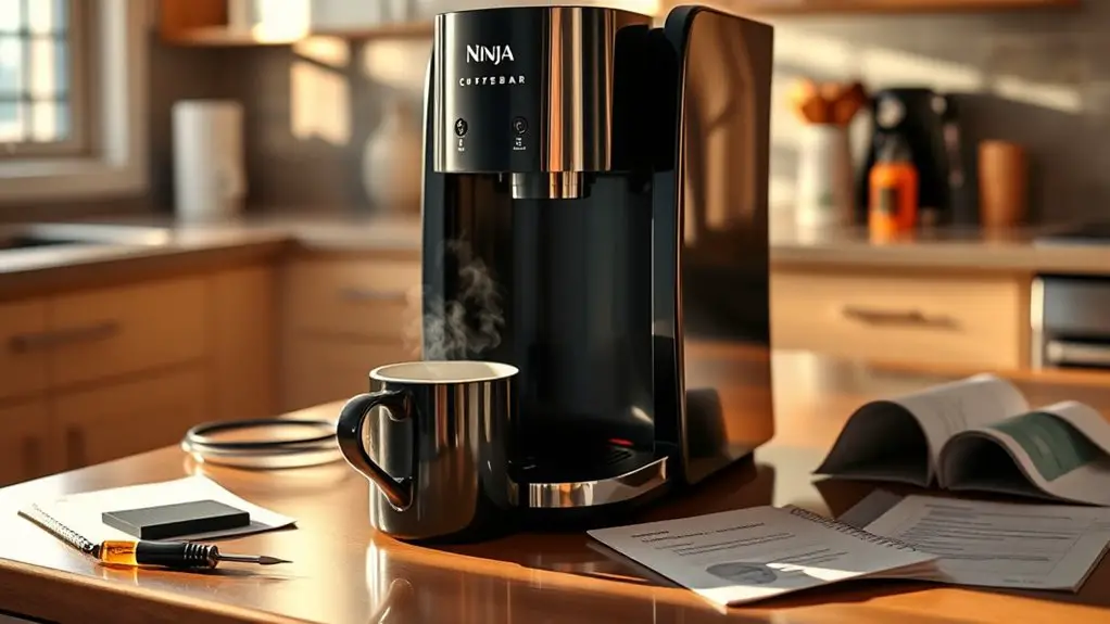 ninja coffee bar heating issues