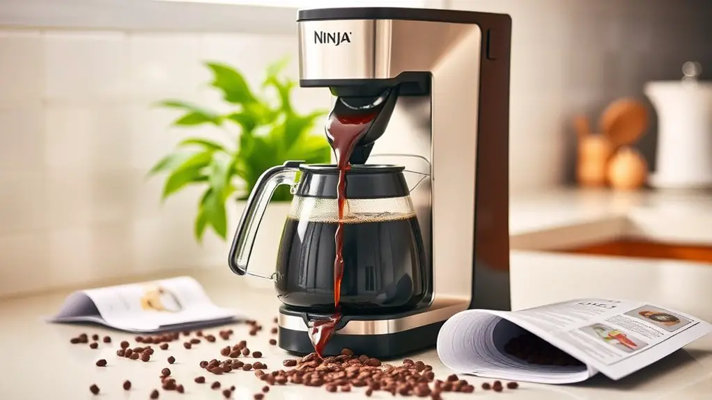 ninja coffee maker overflow fix