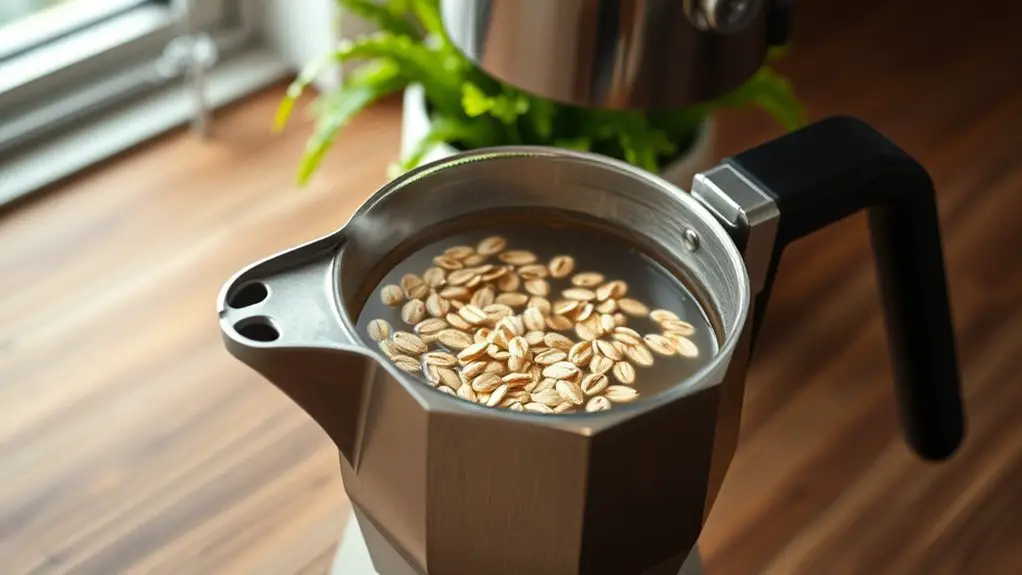 oatmeal preparation using coffee pot