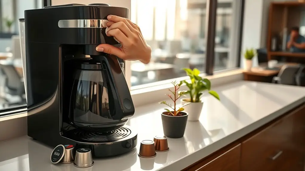 office coffee machine cleanliness