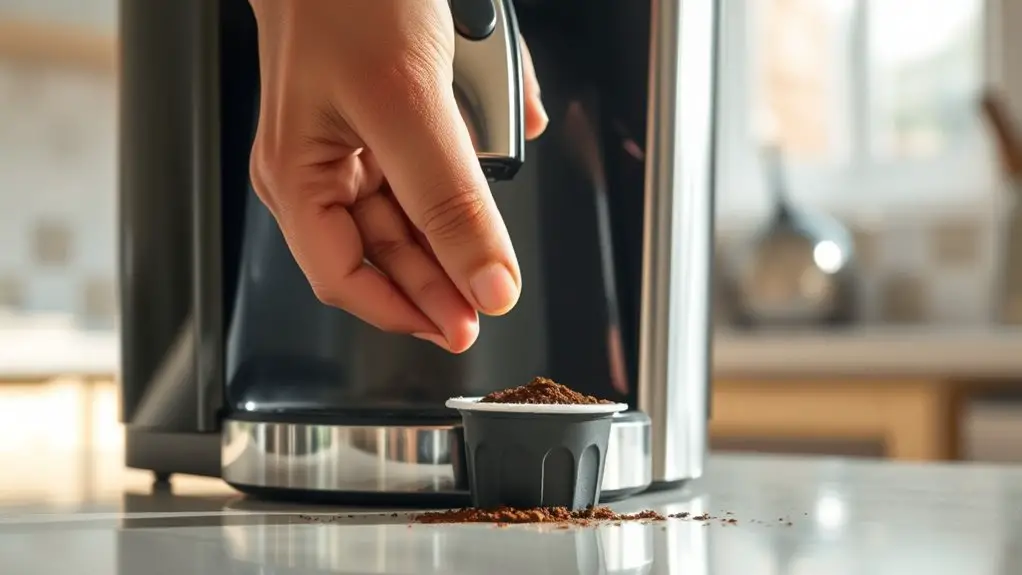 remove stuck coffee pod