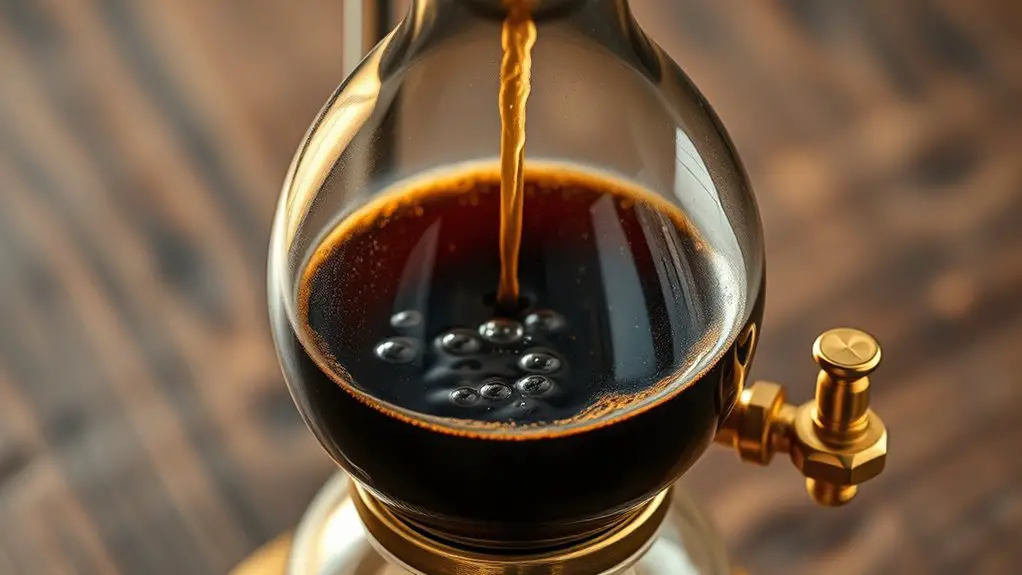 siphon coffee brewing process