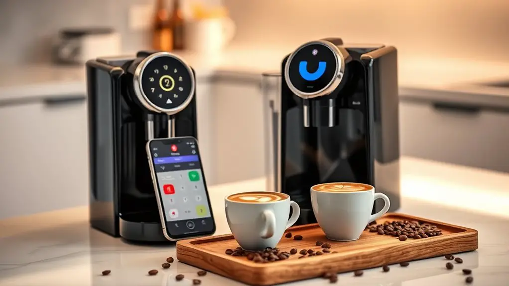 smartphone controlled coffee machines