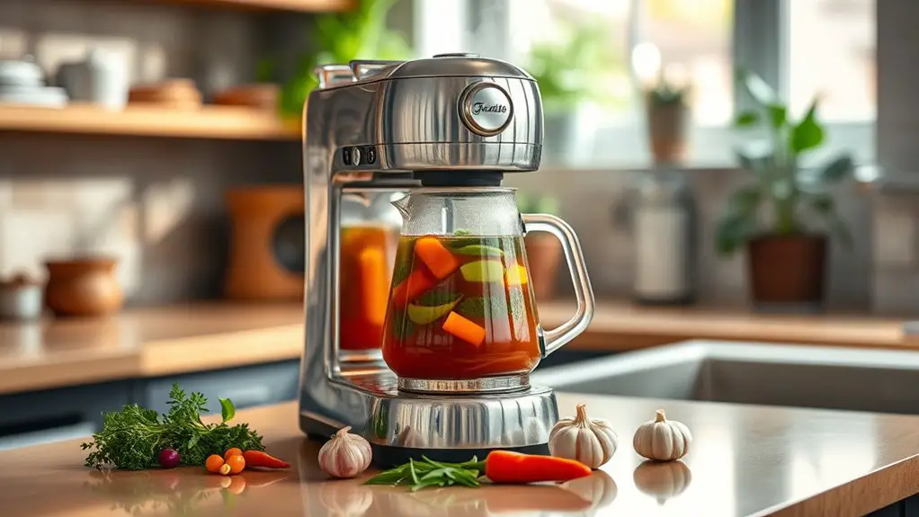 soup in coffee machine